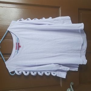 Jennifer Lopez top. Criss cross sleeves. EXCELLENT CONDITION. NEVER WORN.